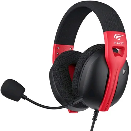 Havit Fuxi-H5d Gaming Headset, 3.5mm, 50mm Drivers, Black and Red