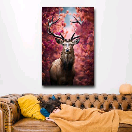 Beautiful Deer Wall Art Frame Canvas