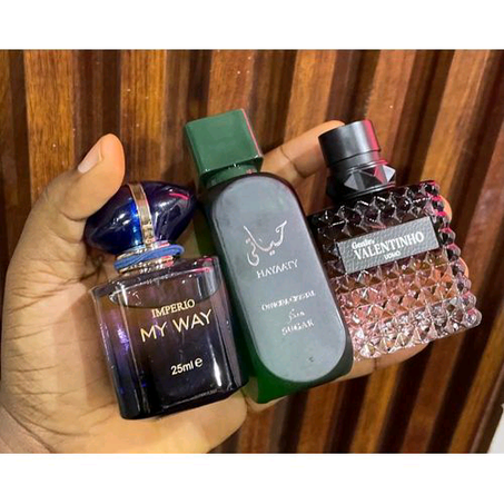 Genie Official Crystal Hayaati Sugar EAU DE PARFUM 30ml and My way 25ml 3pcs Combo