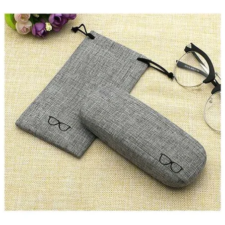 Linen Fabric Case For Eyeglasses Protection (with Glasses Pouch)