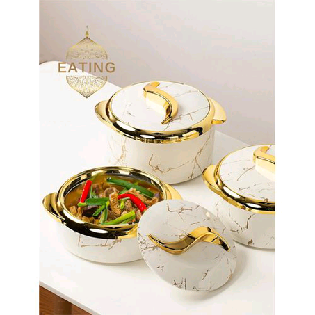 Clean Eating Wholesale Large Capacity Food Thermo Container 3 Pcs 1.5L 2L 2.5L Thermal Insulated Hot Pot Food Warmer Set