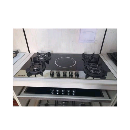 Phiima 90cm 4+1 Gas And Induction Ceramic Built-in Cookertop Hob