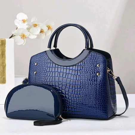 2 Set Fashion Causal HandBag - Navy Blue