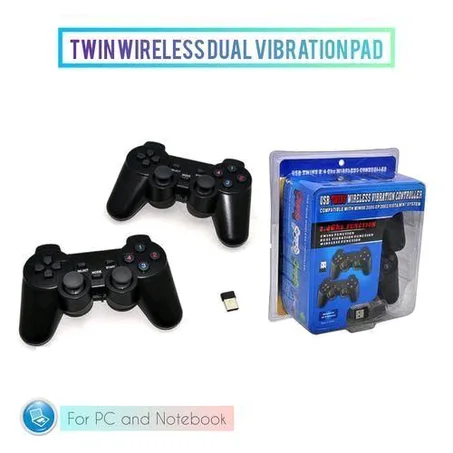 Usb Twin Wireless Vibration Controller Twin wireless pc gamepad
