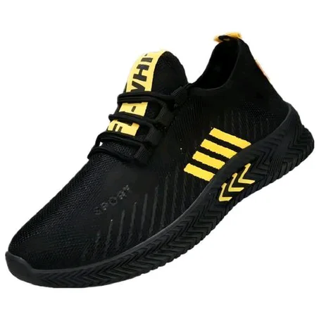CFZIYOU Men's Sneakers Breathable Anti-Slip Running Sneakers-Black