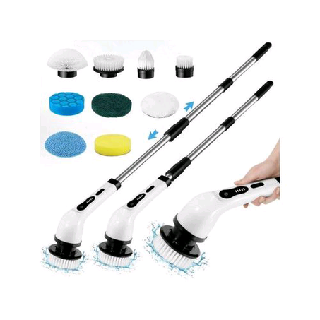 1 Pack Spin Scrubber, Cordless Shower 7 Replaceable Heads, Electric Cleaning Brush With Dual Speeds