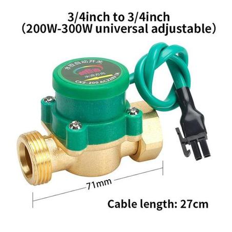 1/2inch 3/4inch Male Thread Connector Circulation Pump Automatic Water Flow Sensor Switch Pressure Controller 220v 120w -370w