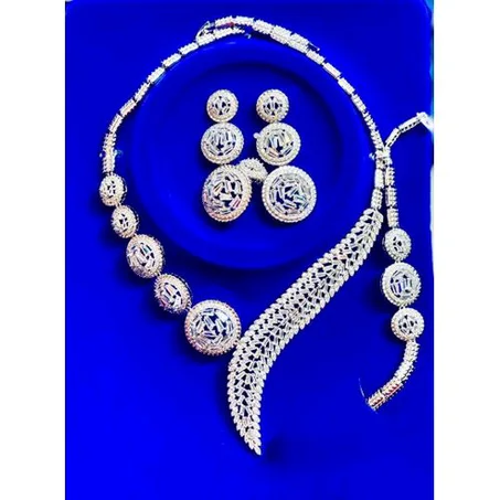 Luxury Zirconia jewelry set for women (earrings, ring, bracelet, necklace)