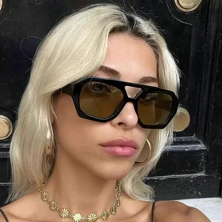 Retro Unisex Sunglasses - Black