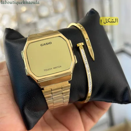 ساعة كازيو مع براسلي