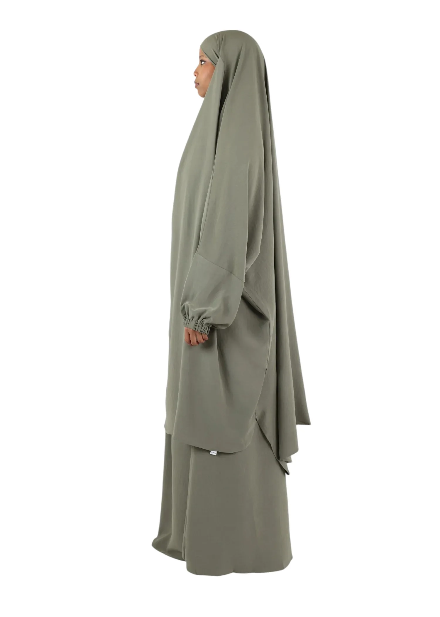 Jilbab Skirt Luxury Crepe – Sage Khaki