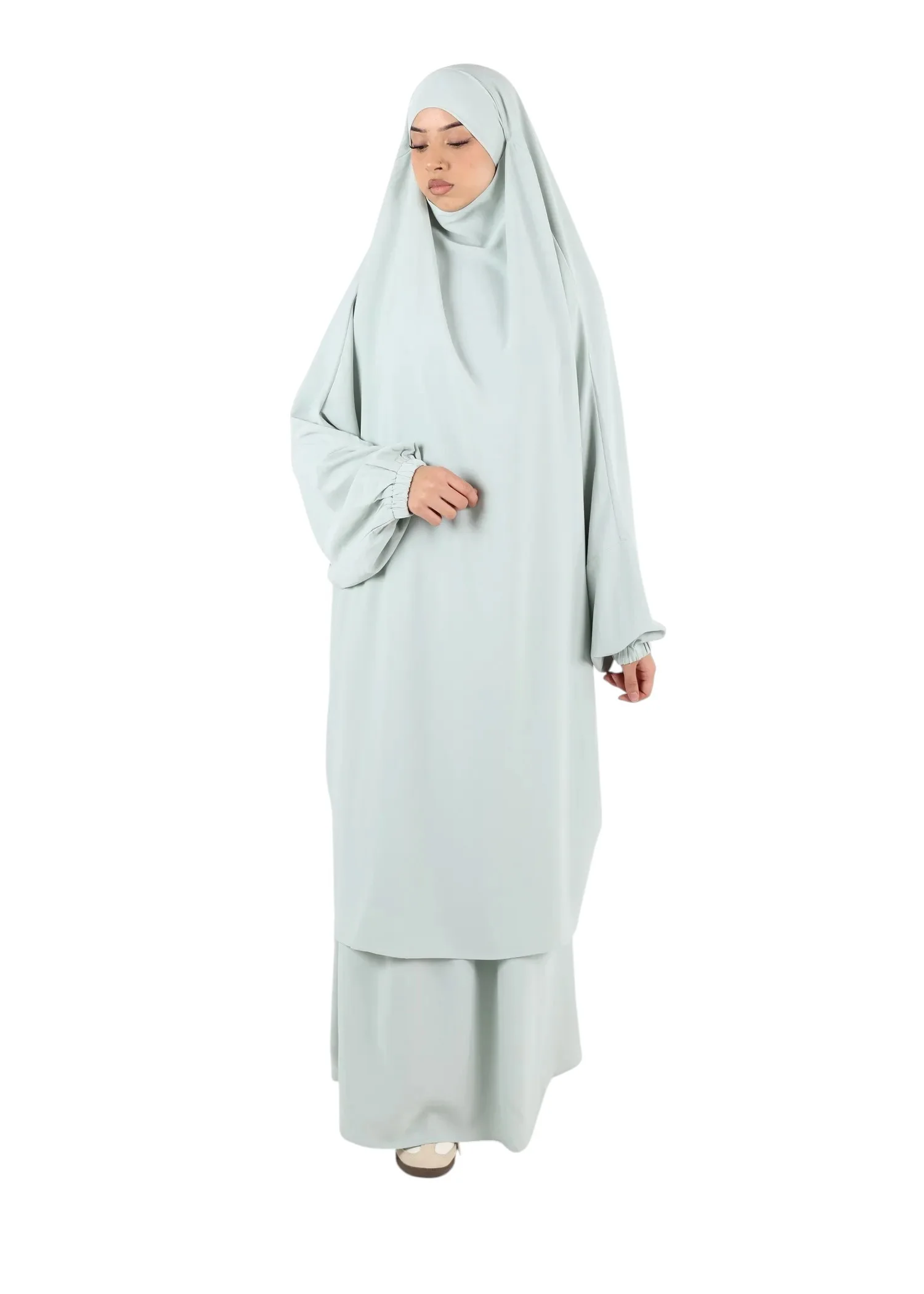 Jilbab Skirt Luxury Crepe – Pastel Green