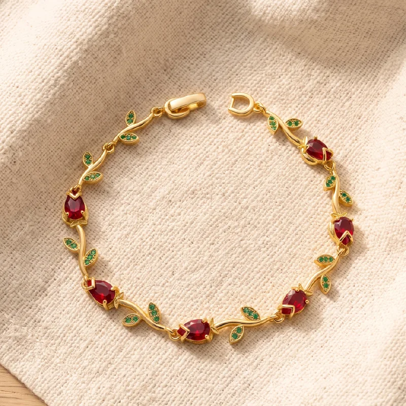 Tulip Crystal Bracelet — Stainless Steel
