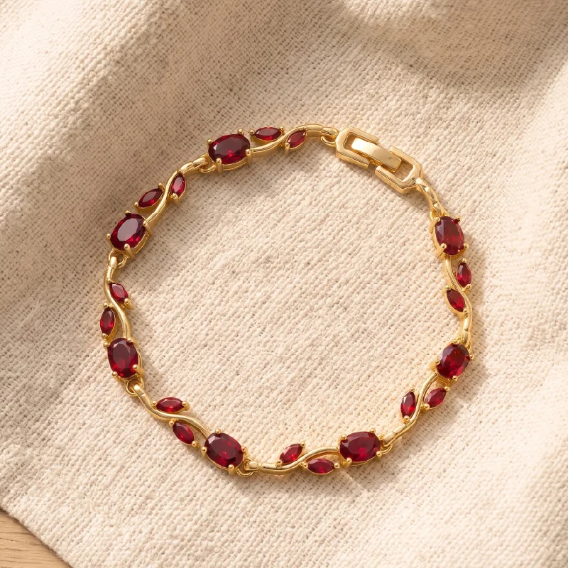 Tulip Crystal Bracelet — Stainless Steel