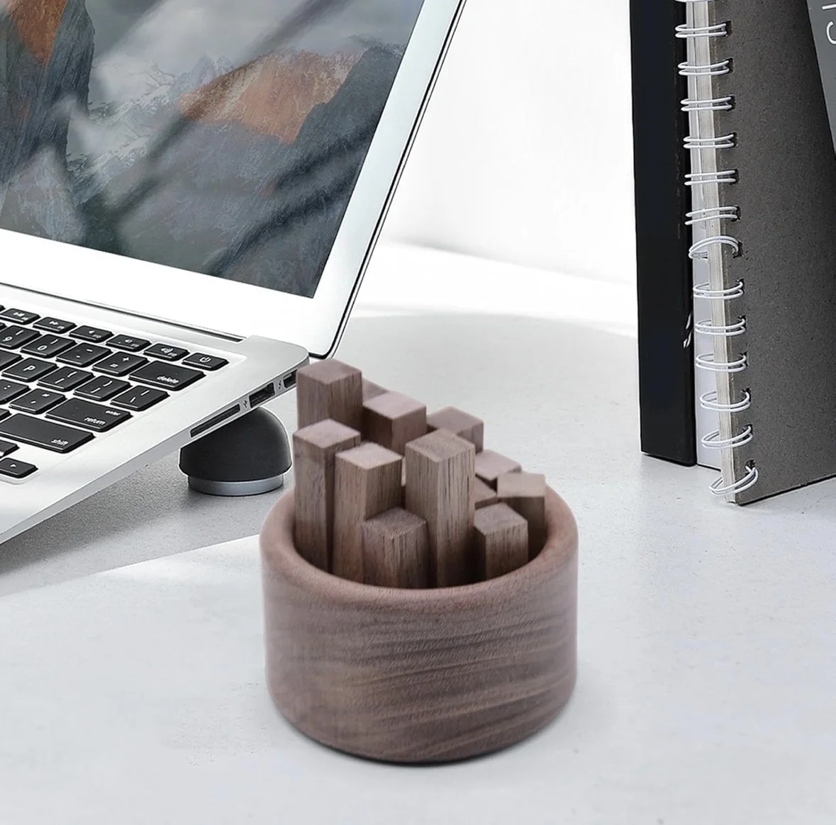 Diffuseur d'huiles essentielles en bois, bâtons d'aromathérapie, décor, extenseur de parfum en bois de noyer pour maison, salle de bains, ornement de voiture