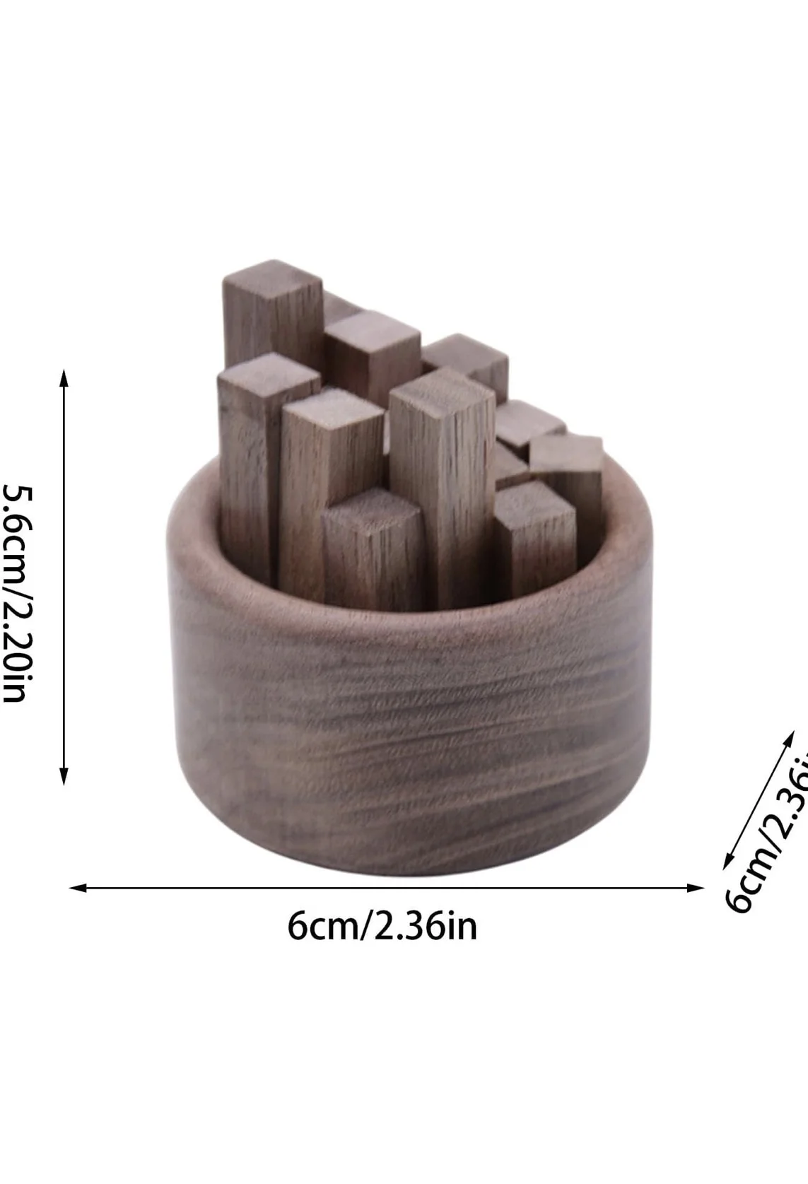 Diffuseur d'huiles essentielles en bois, bâtons d'aromathérapie, décor, extenseur de parfum en bois de noyer pour maison, salle de bains, ornement de voiture