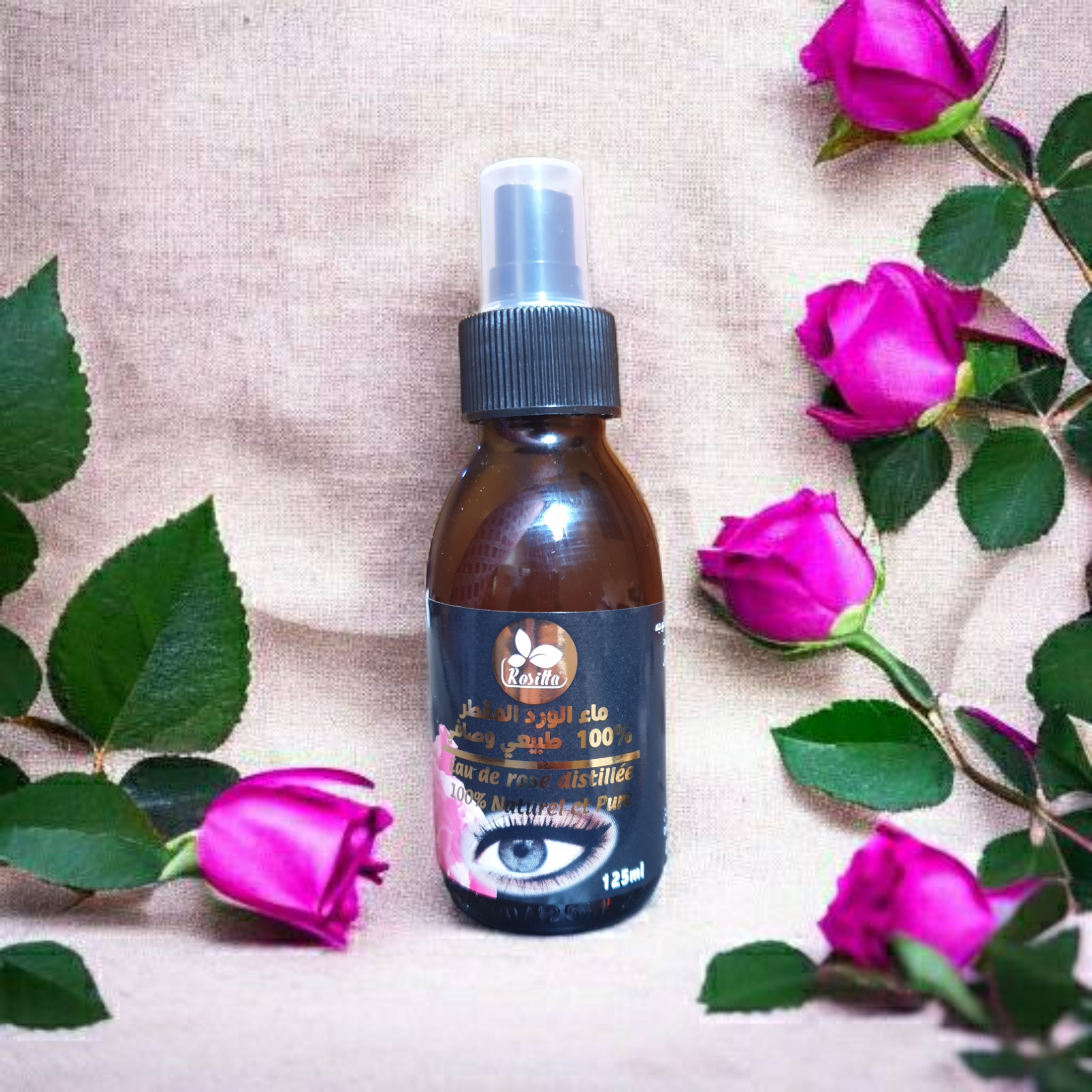 ماء الورد المقطر الطبيعي - جمال وراحة - Eau de Rose Naturelle - Beauté & Bien-Être