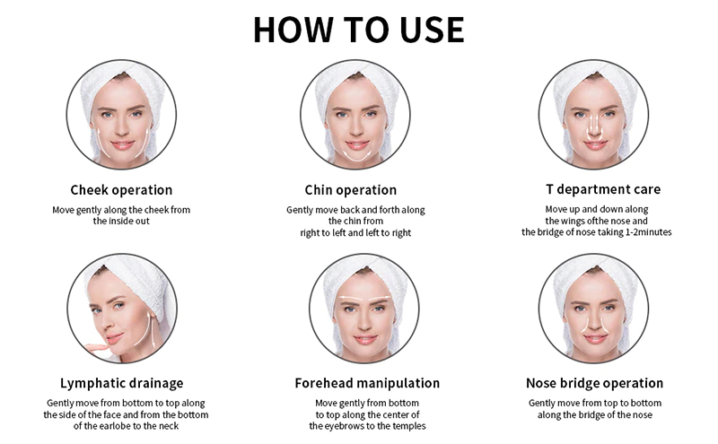 الة رفع الوجه بتقنية الترددات اللاسلكية من لوكس لتدليك الوجه وبكرة لوح غواشا من حجر اليشم الوردي للعناية بالبشرة والجسم والاسترخاء