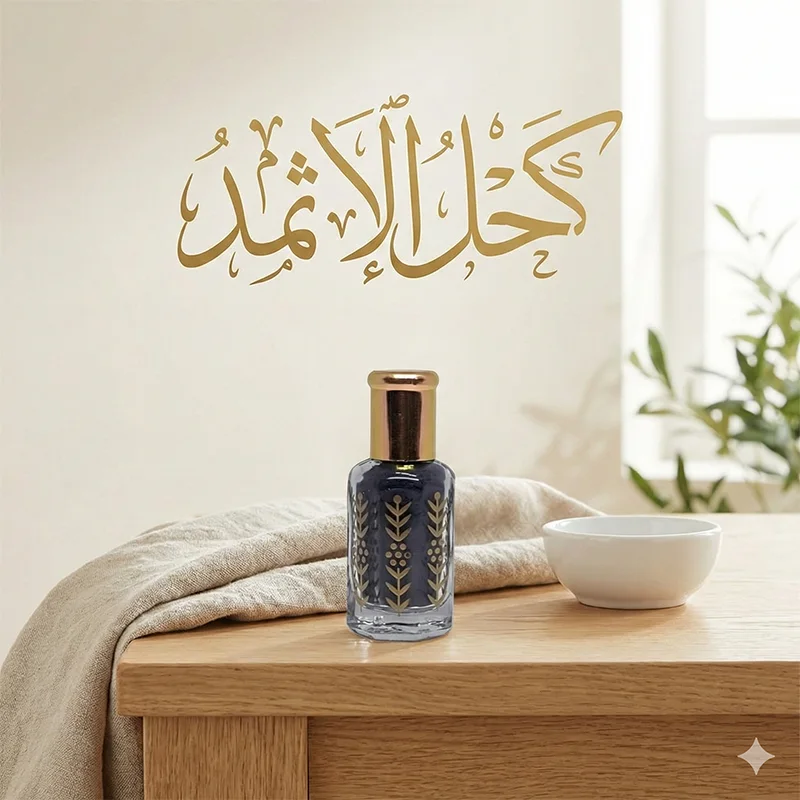 كحل الأثمد المعدني (نصف تولة) | تكثيف الرموش وتنقية العين (طبيعي 100%)