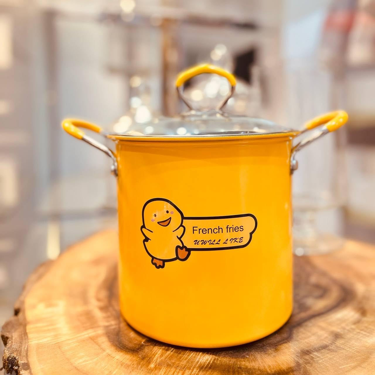 حلة قلي تيفال (بطوط) 5 لتر بسلة ستانلس - حلة بطاطس مانعة للالتصاق