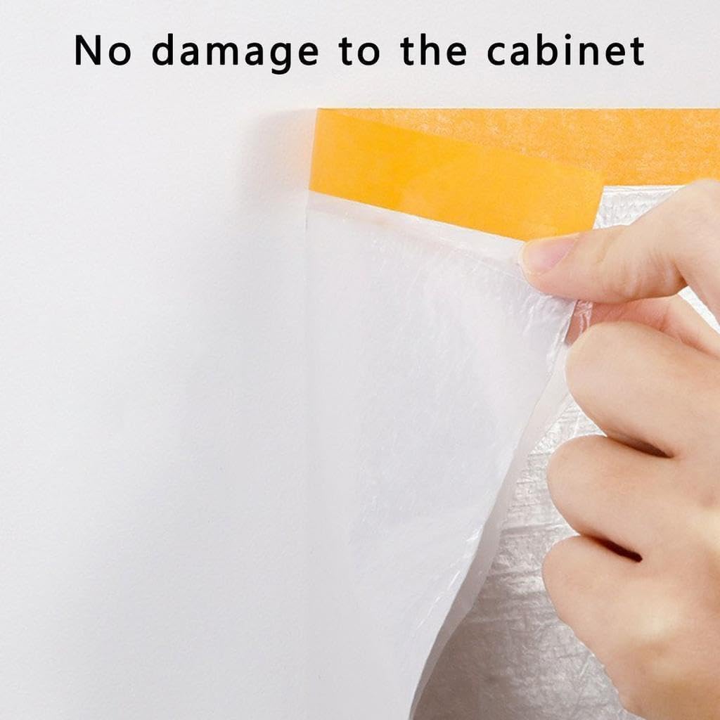 رول تغطية الأثاث العملاق (بشريط لاصق) - حماية 20 متر × 2 متر عرض