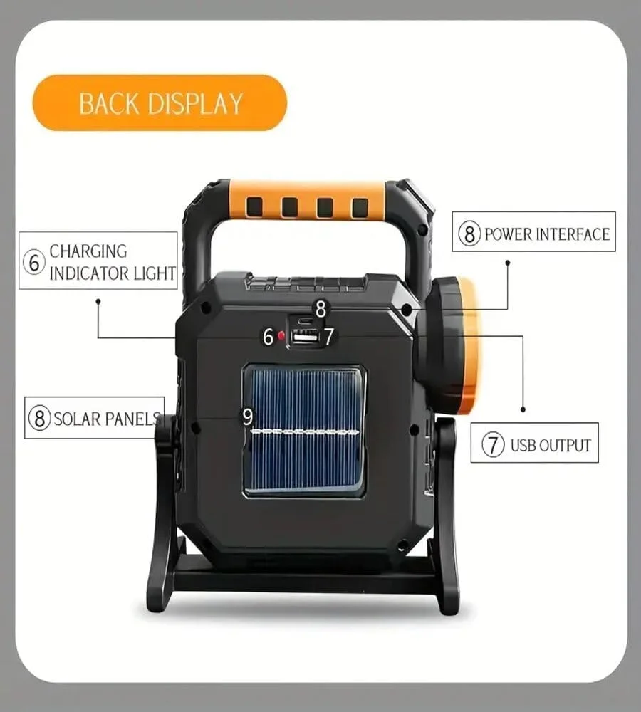 شنطة عدة الطوارئ 2 في 1 (كشاف LED قوي + طقم أدوات صيانة) | للسيارة والرحلات