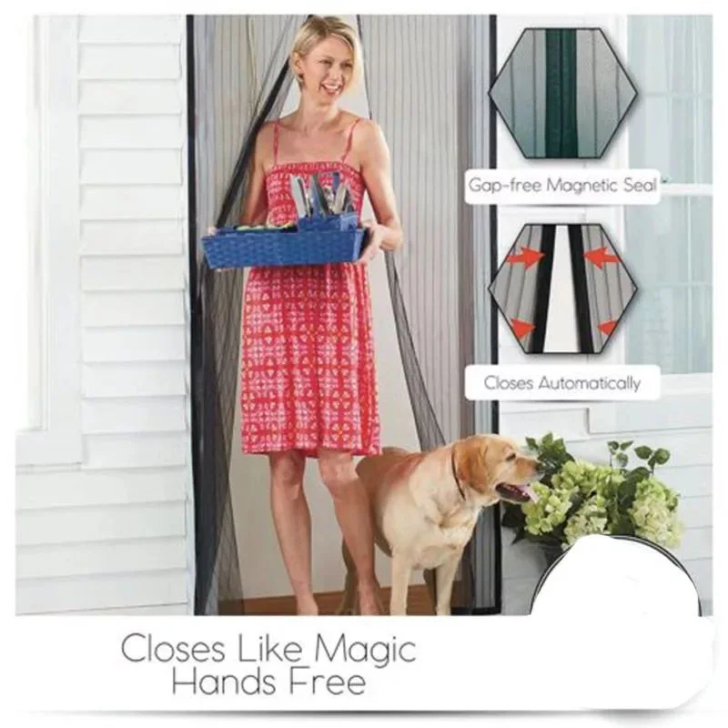 ستارة الباب المغناطيسية (Magic Mesh) | تمنع الناموس وتقفل أوتوماتيك