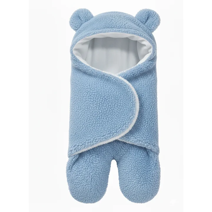 بورت بيبي حديث الولادة (لبني) | كيس نوم شتوي ناعم بأرجل وغطاء رأس