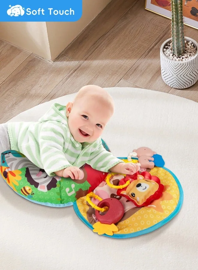 وسادة "وقت البطن" التفاعلية للرضع | لتقوية عضلات الرقبة والظهر مع ألعاب وموسيقى