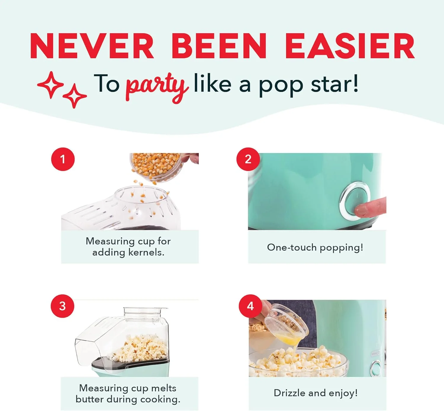 ماكينة الفشار الترند (بدون زيت) | سناك صحي وسريع لليلة الفيلم (1200 وات)