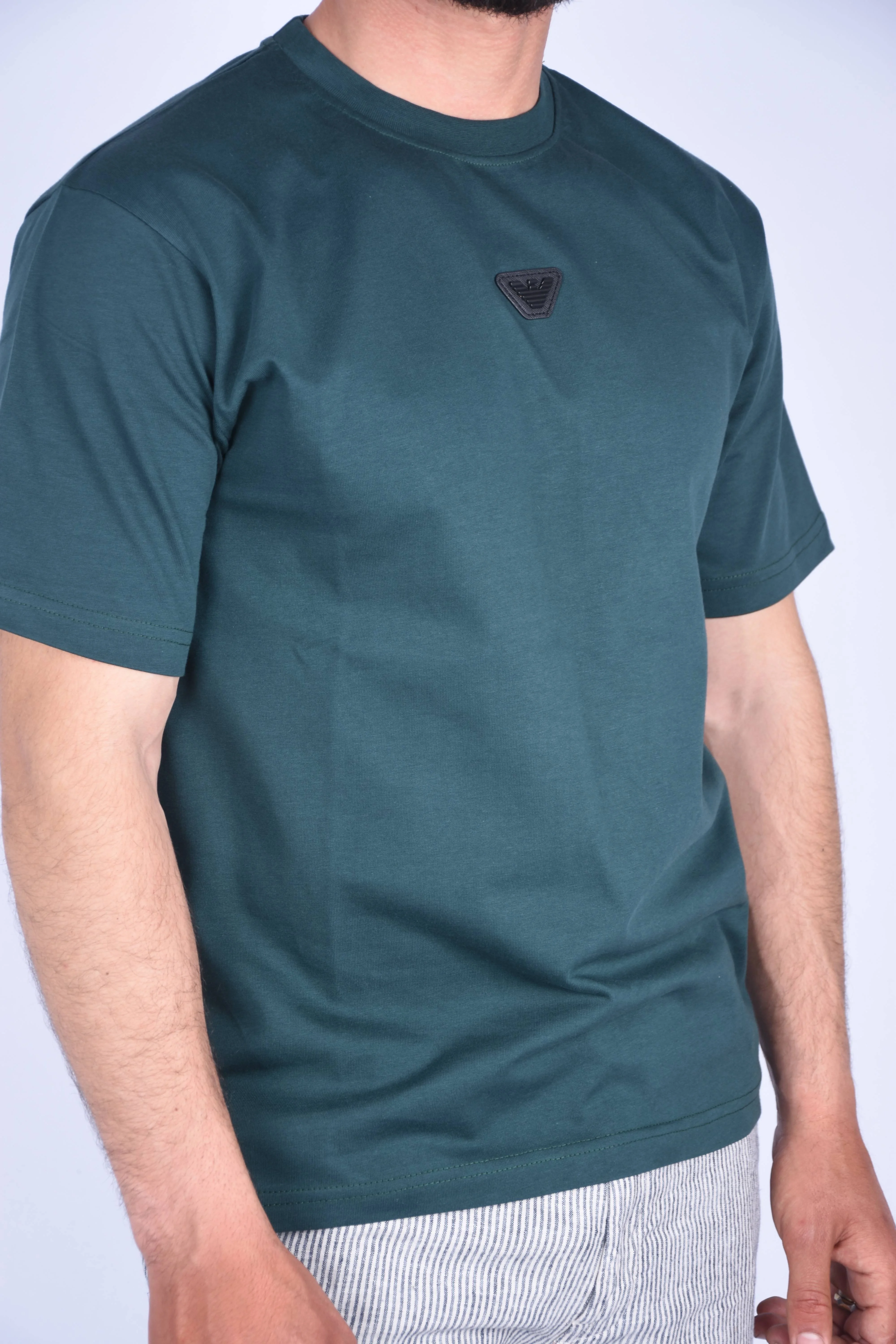 Pack de 3 T-shirts De Luxe en pur coton (Blanc+Noir+Vert Royale)