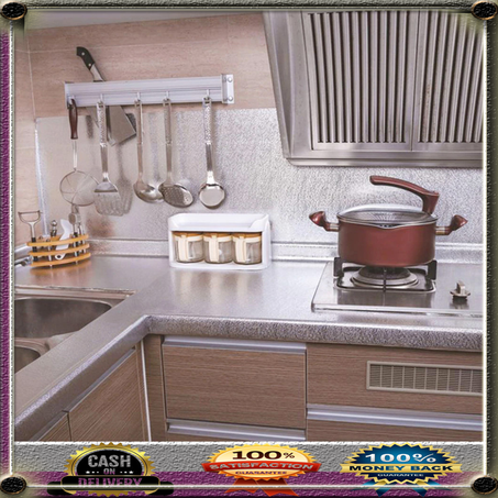 عرض قطعتين رول فويل لاصق 5 متر فضي