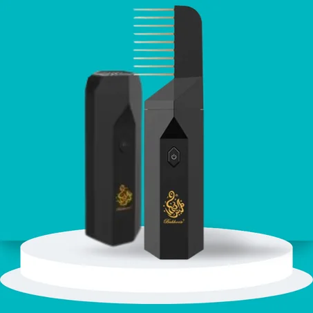 مكواة بخار الشعر الكهربائية مع مشط