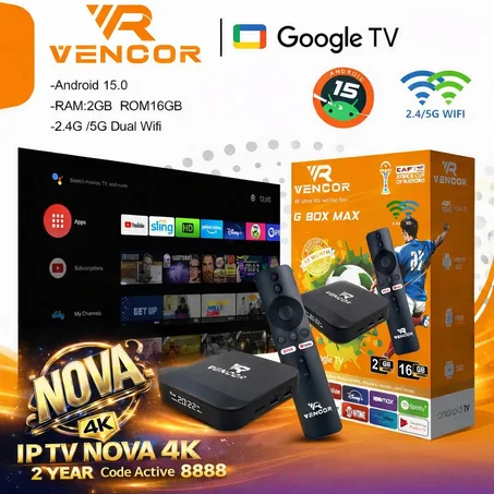 VENCOR Box TV android 15 - 2Gb RAM /16Gb ROM .( 2 Ans IP Gratuit)