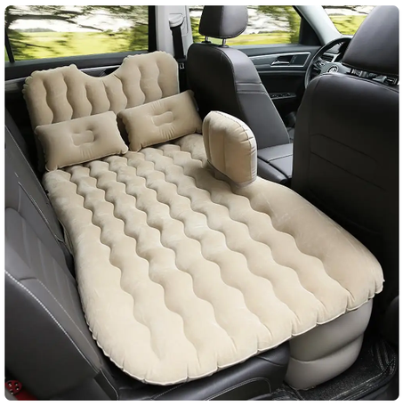 سرير مطاطي قابل للنفخ مع وسادة  يوضع في المقعد الخلفي للسيارة