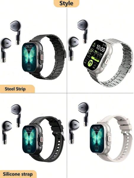 ساعة ذكية+سماعات