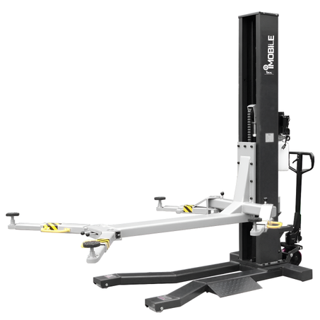 Ideal MSC-6KLP Mobile Single Post Lift – Black Edition: The Perfect Solution for Limited Space Applications