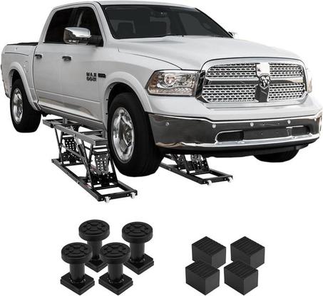 VEVOR Car Lift, 7,000 LBS Capacity Portable Car Lift, 26.8" Max. Height, with Extended-Length Plates, Heavy-Duty Carbon Steel Truck Lift with 120V Power Unit, Auto Car Jack Lifts for Home Gar