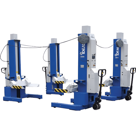 Ideal Msc-18k-X-472 Mobile Column Lift, Four Column Set, 72,000 Lbs. Ali Certified