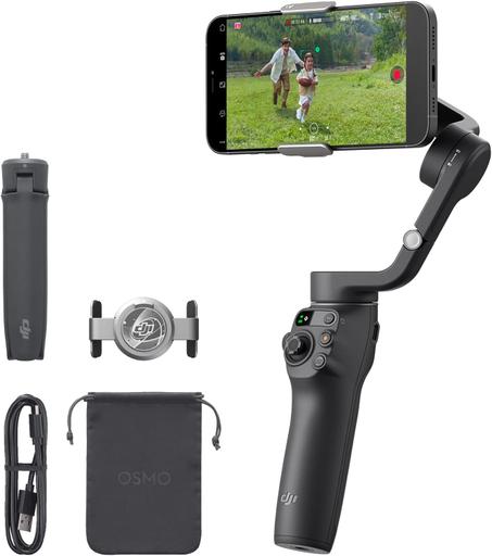 Estabilizador DJI Osmo Mobile 6 para smartphones, estabilizador de 3 ejes, varilla de extensión integrada, seguimiento de objetos, portátil y plegable, estabilizador para vlogs, YouTube y Tik