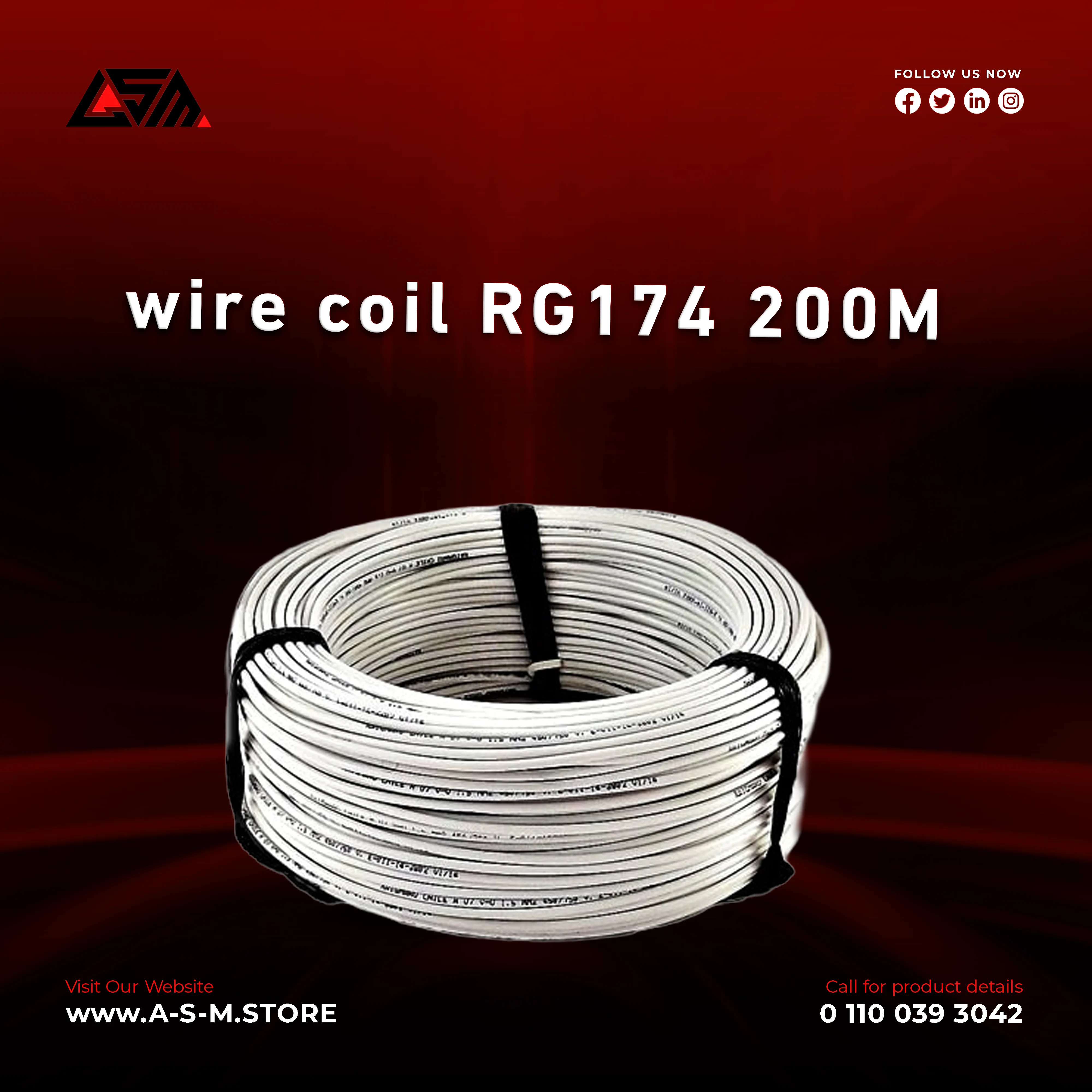 wire coil RG174 200M