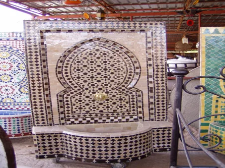 fontaine et carelage en zelige