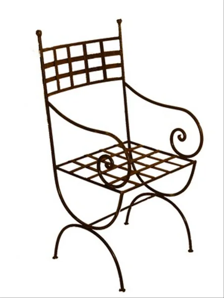 chaise fer forgé R 002