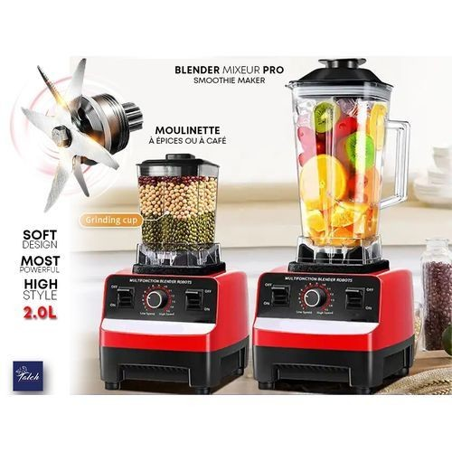 TATCH Professionnel Blender Lourd 2L 15Vts 2Bocaux multifonction Broyeur Glaces Puissant Smoothie et Bébé