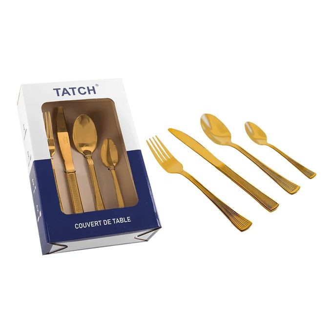 TATCH Couverts de table en acier inoxydable doré / 24 pièces Marque: TATCH | Produits similaires par TATCH