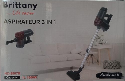 Brittany Aspirateur 3 en 1 à main 18,tube d'aspiration en aluminium