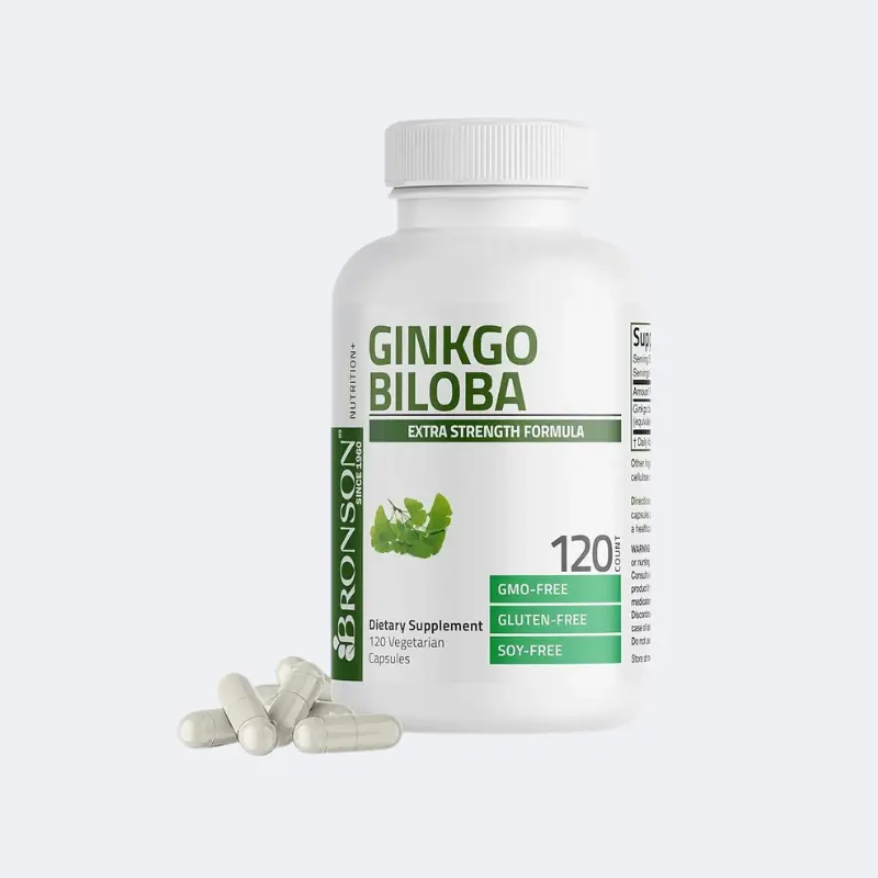 جينكو بيلوبا برونسون (قوة إضافية) لدعم الذاكرة - 120 كبسولة