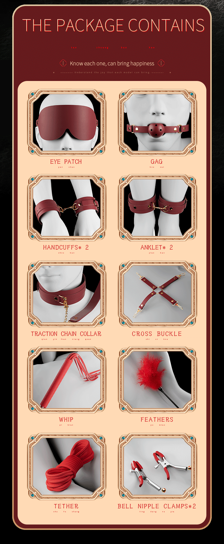 Equipement de Bondage BDSM 11 article