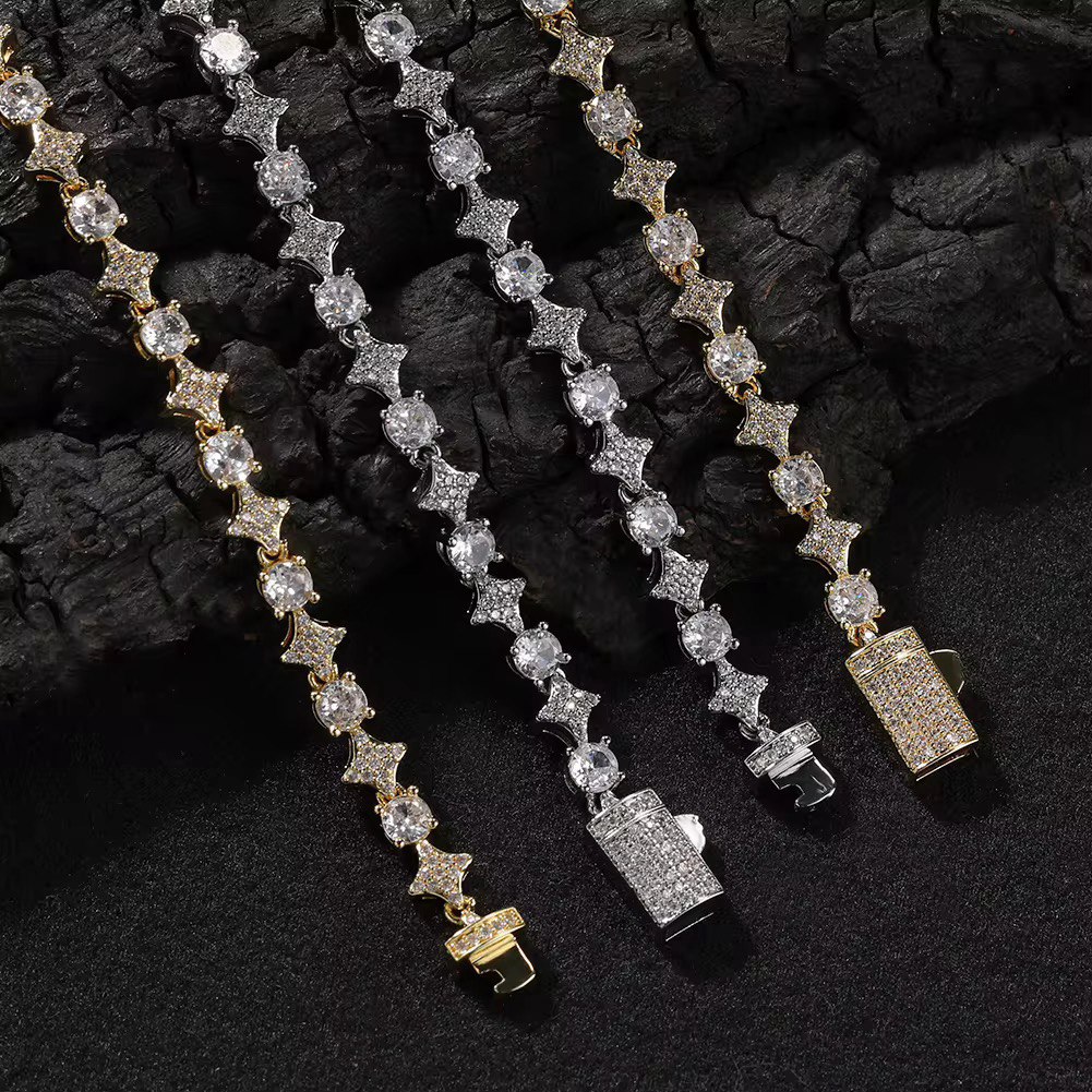 Collier Tennis Star (Argent)