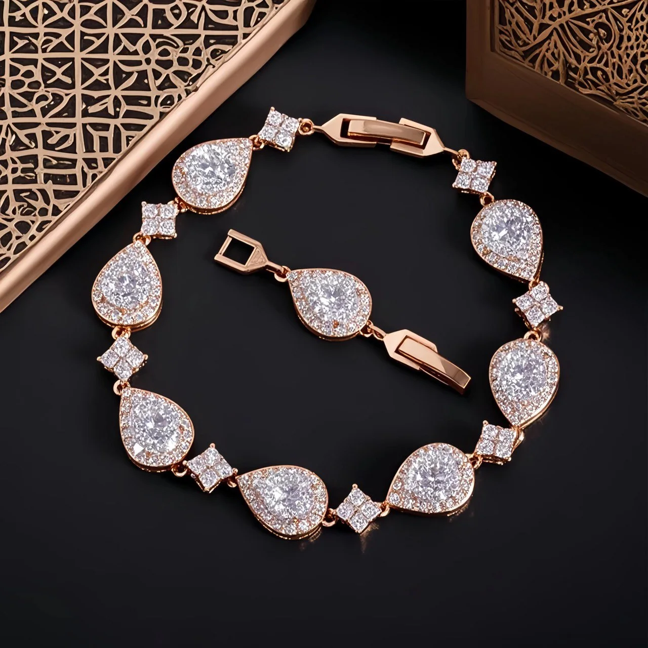 Bracelet en Goutte d'étoile rosée